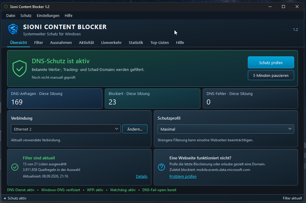 Sioni Content Blocker